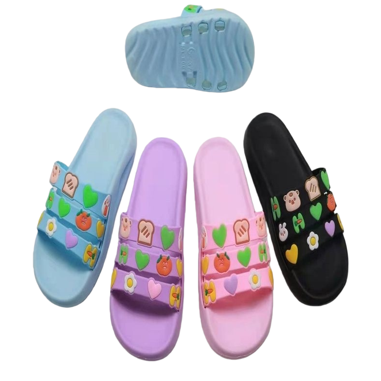 The main body of the colorful cartoon slippers is a comfortable and anti-slip home cooling mop suitable for both men and women Item Picture