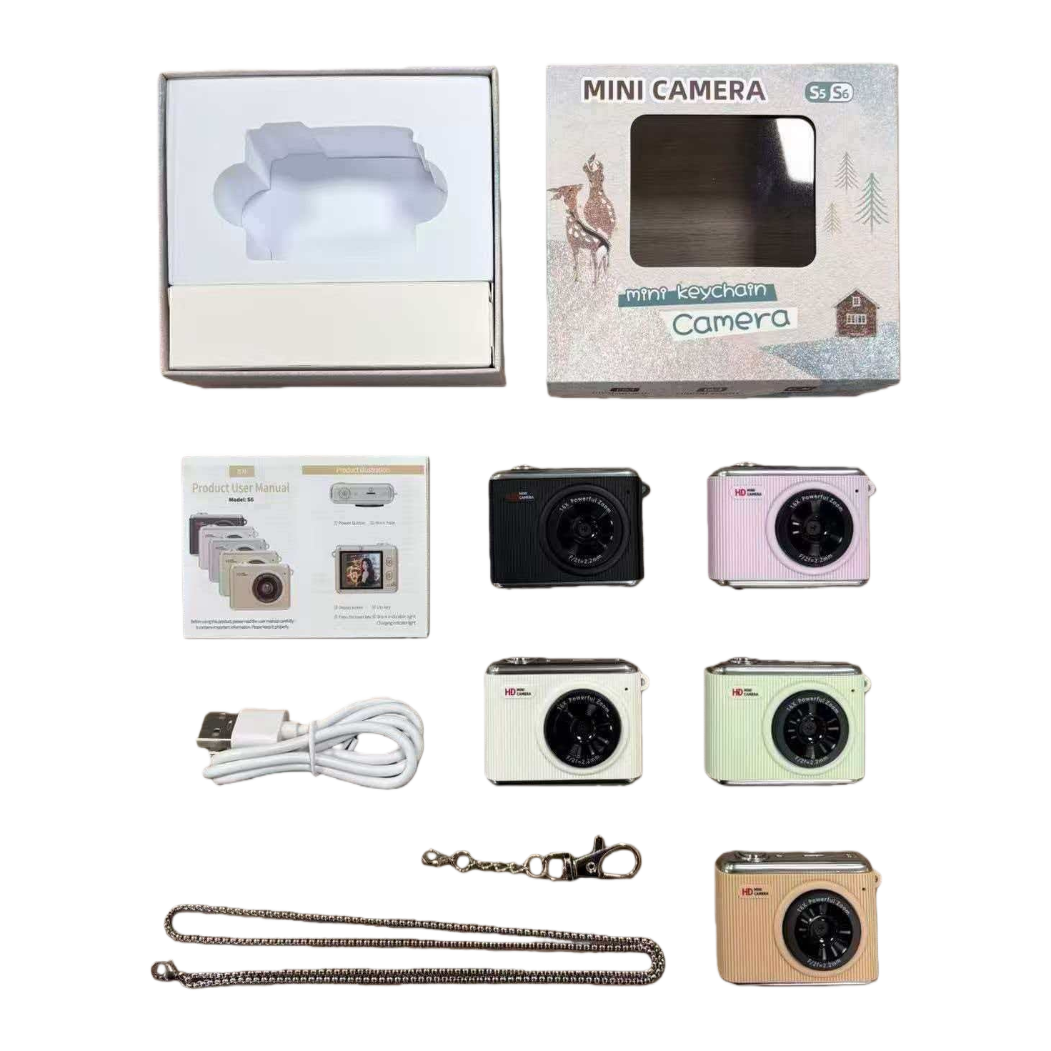 Mini camera, compact and portable, high-definition photography, retro film-style digital camera Item Picture