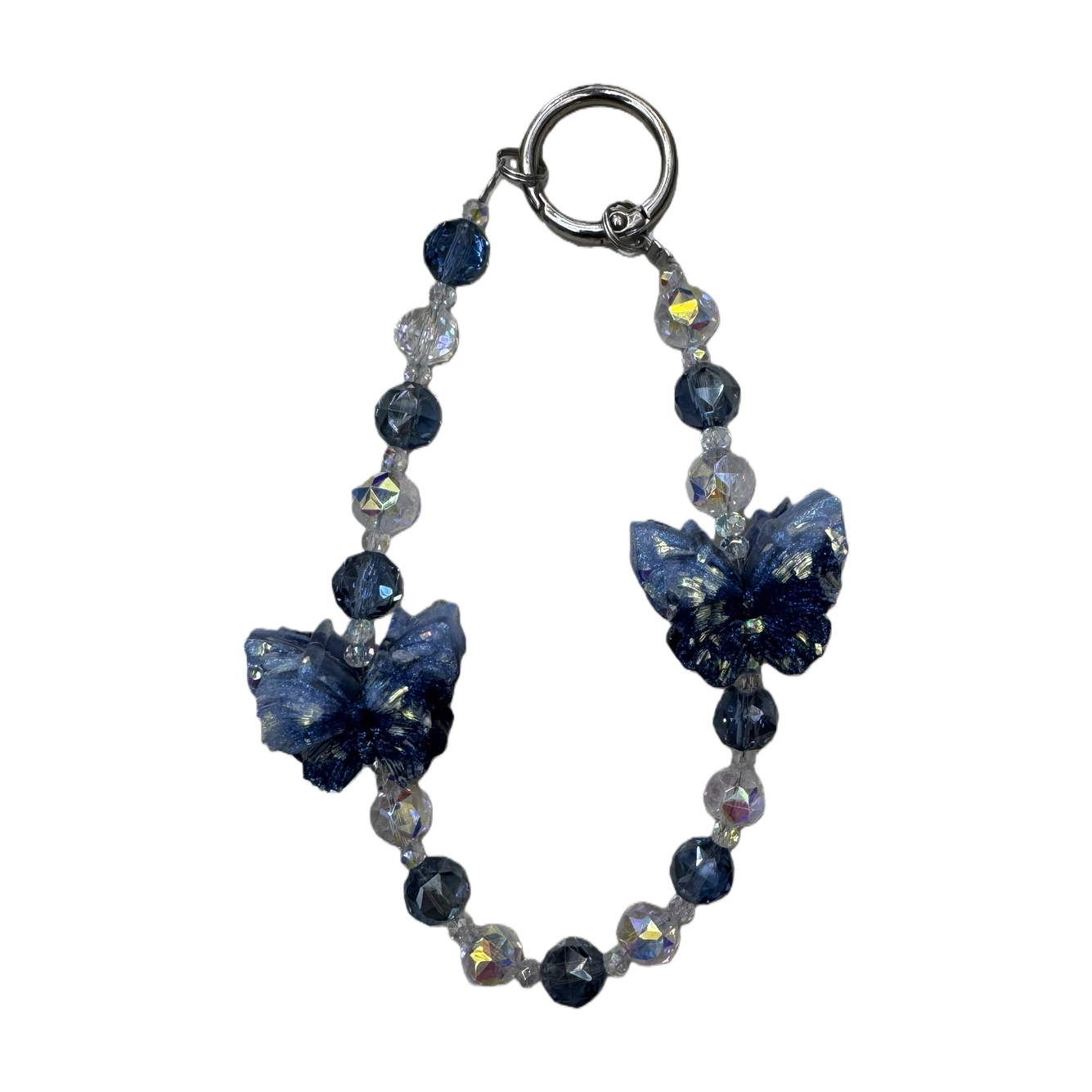 Blue flower crystal bead bracelet is a fashionable and versatile accessory for women Item Picture