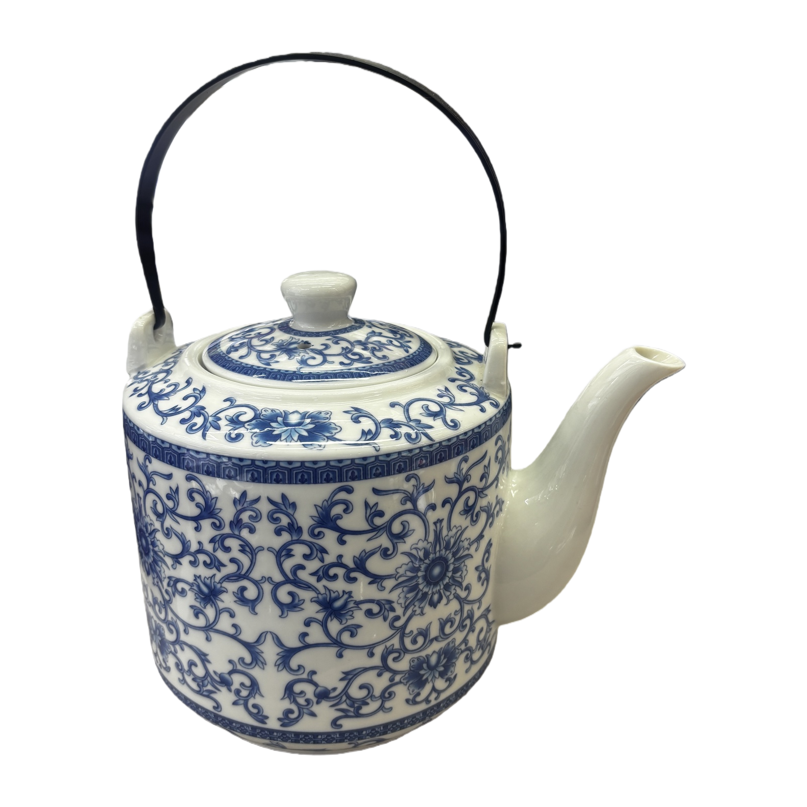 Blue and white porcelain teapot, ceramic household Gongfu tea set with a filter screen Item Picture