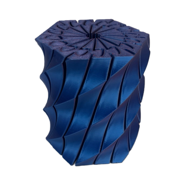 Impresión 3D azul slim estructura descomprimida cuadrado hexagonal Item Picture