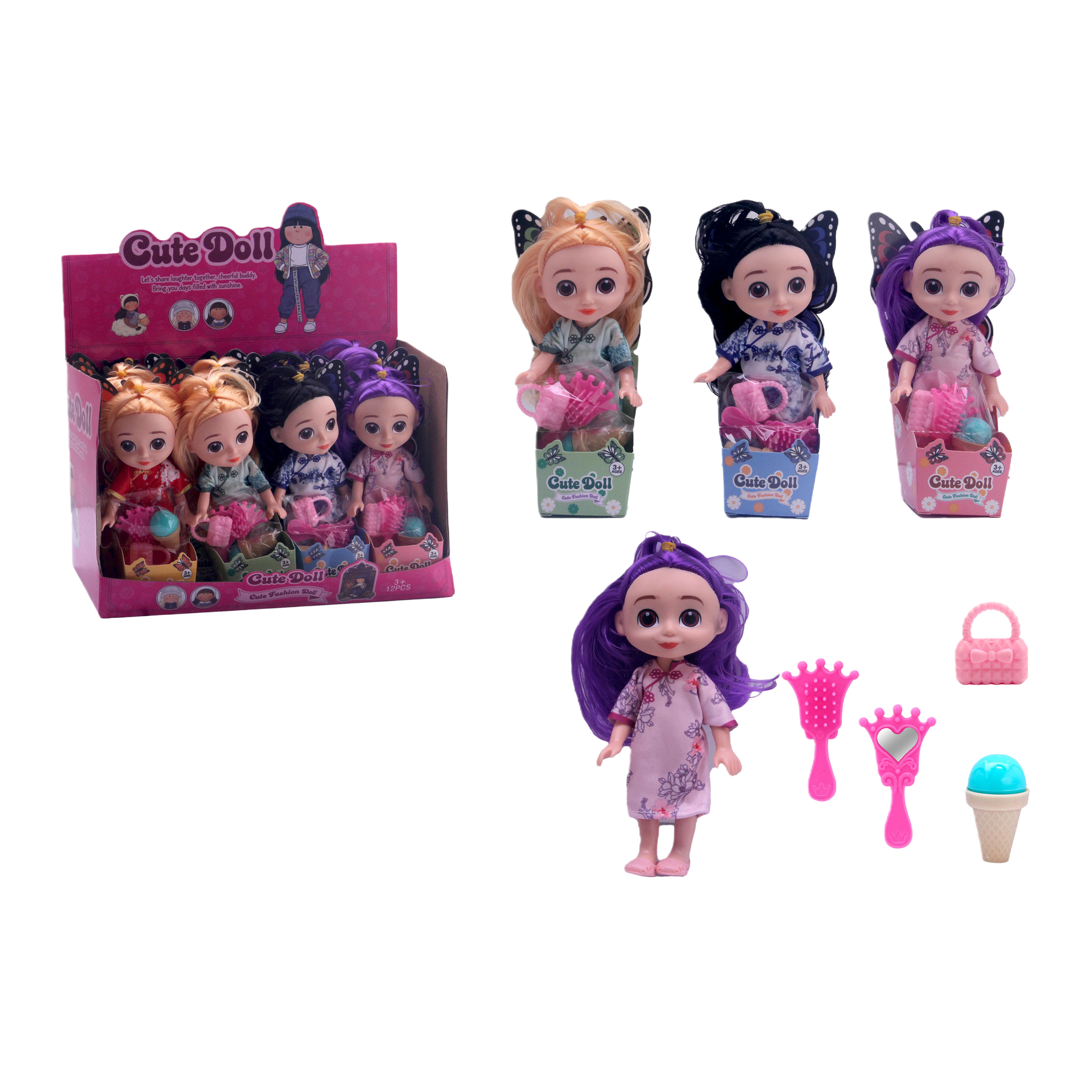 Cute dolls, plush toys, figurines, throw pillows and home decoration items Item Picture