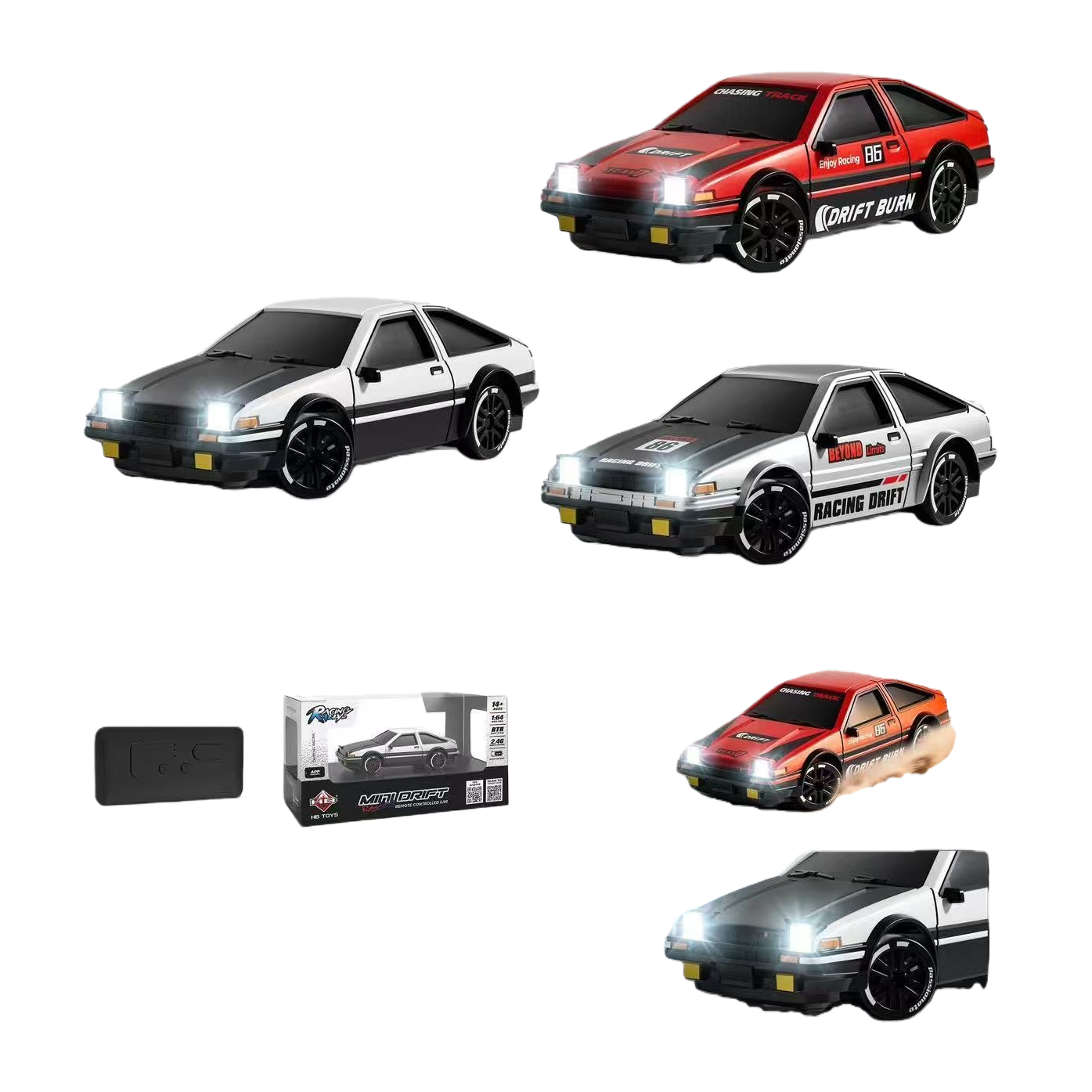 Remote control car racing model alloy simulation remote control toy car can turn and drift Item Picture