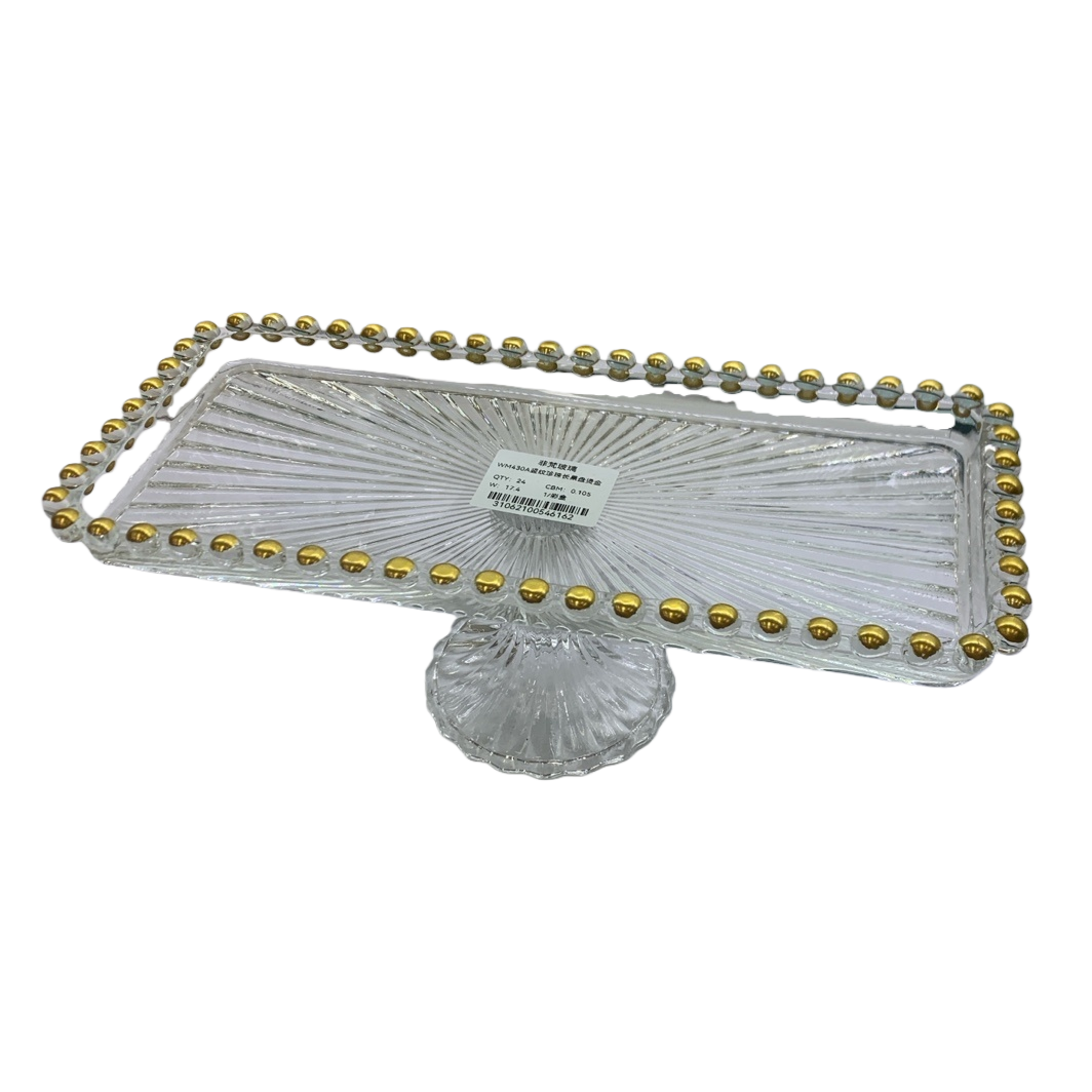 Simple transparent glass fruit plate for home living room, heat-resistant and explosion-proof round plate Item Picture