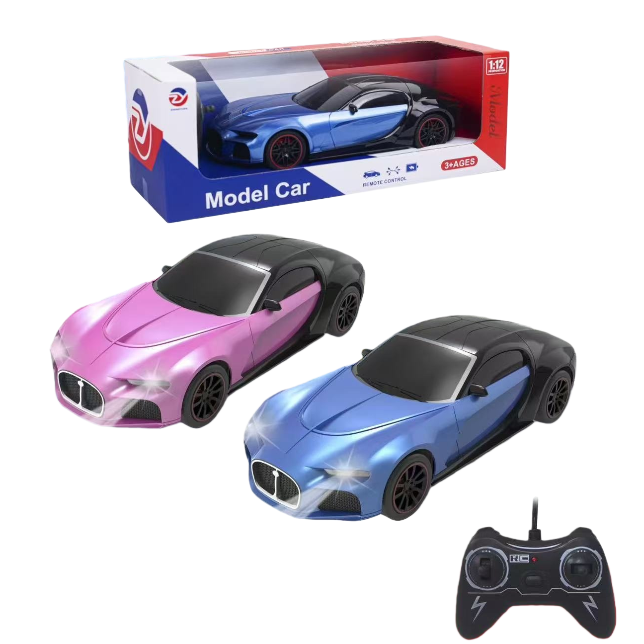 The remote control car model with a metal alloy body and a 2.4G remote control for high-speed off-road use is suitable for outdoor competitions Item Picture