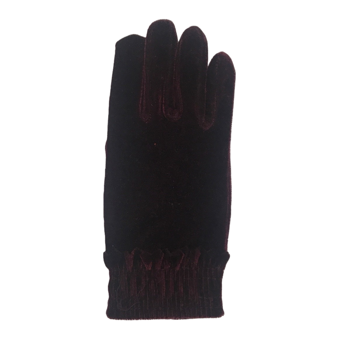 Deep purple suede women's warm gloves with a slim and anti-slip touch screen design Item Picture
