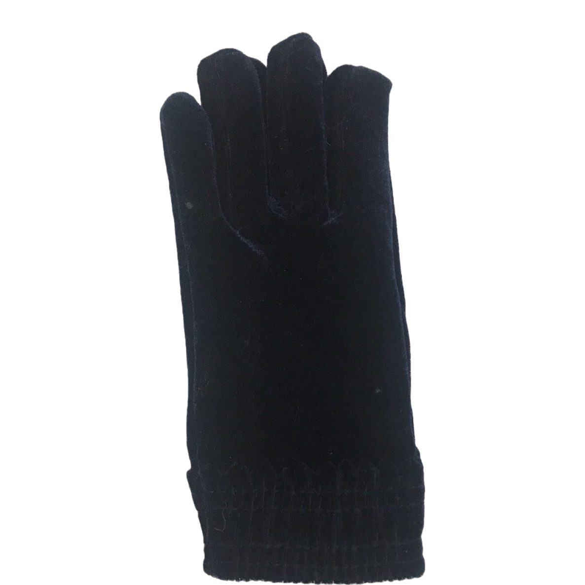 Black suede thickened cold-proof gloves with touch screen design for both men and women Item Picture