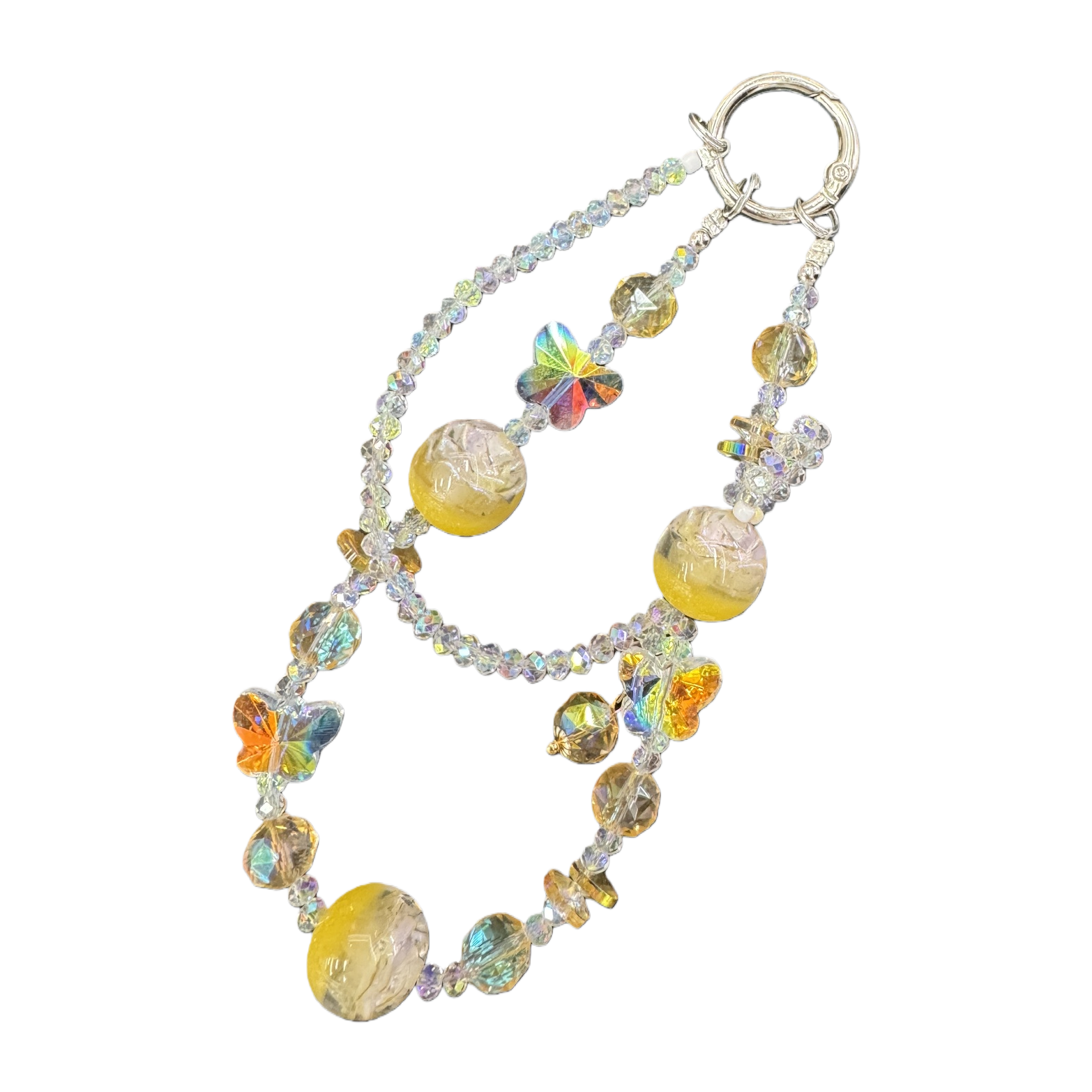 Colorful bead bracelet, natural stone dyed round bead woven wrist accessory Item Picture