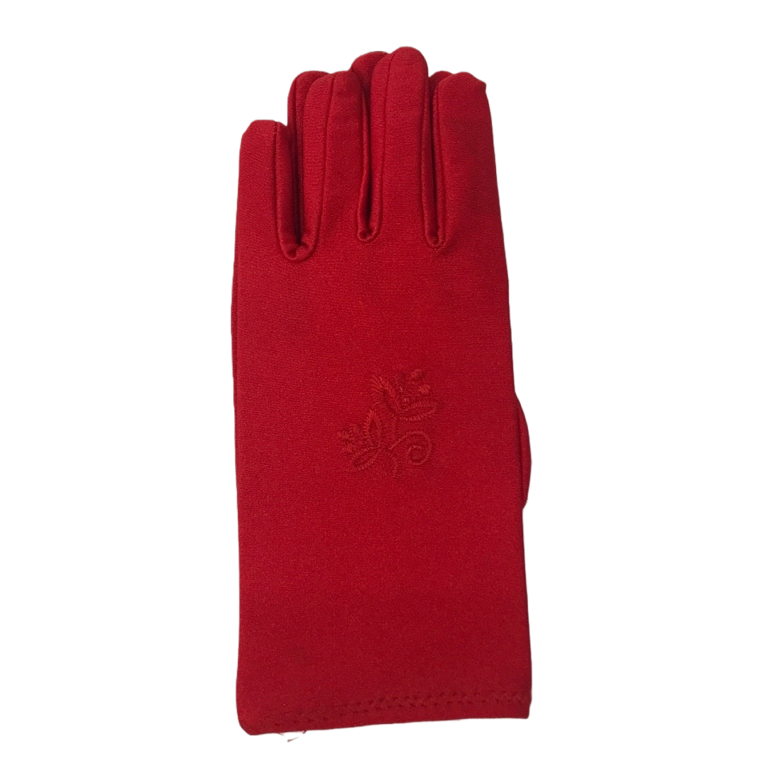 Red thickened warm gloves for both men and women, cold-proof and anti-slip knitted woolen gloves Item Picture