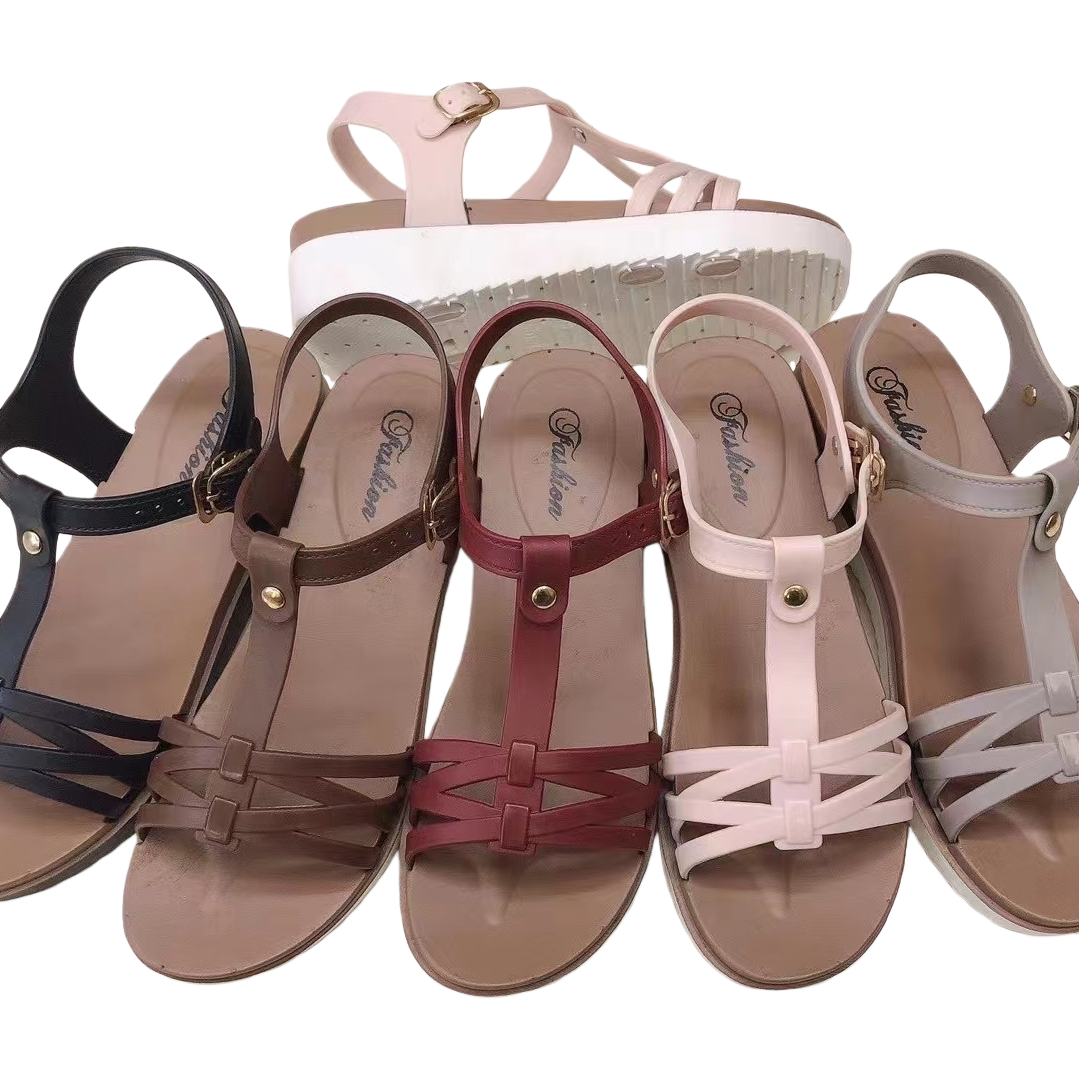 凉鞋青少年女/洞洞鞋女夏季带链条/凉鞋/Heels/洞洞鞋女增高白底实物图