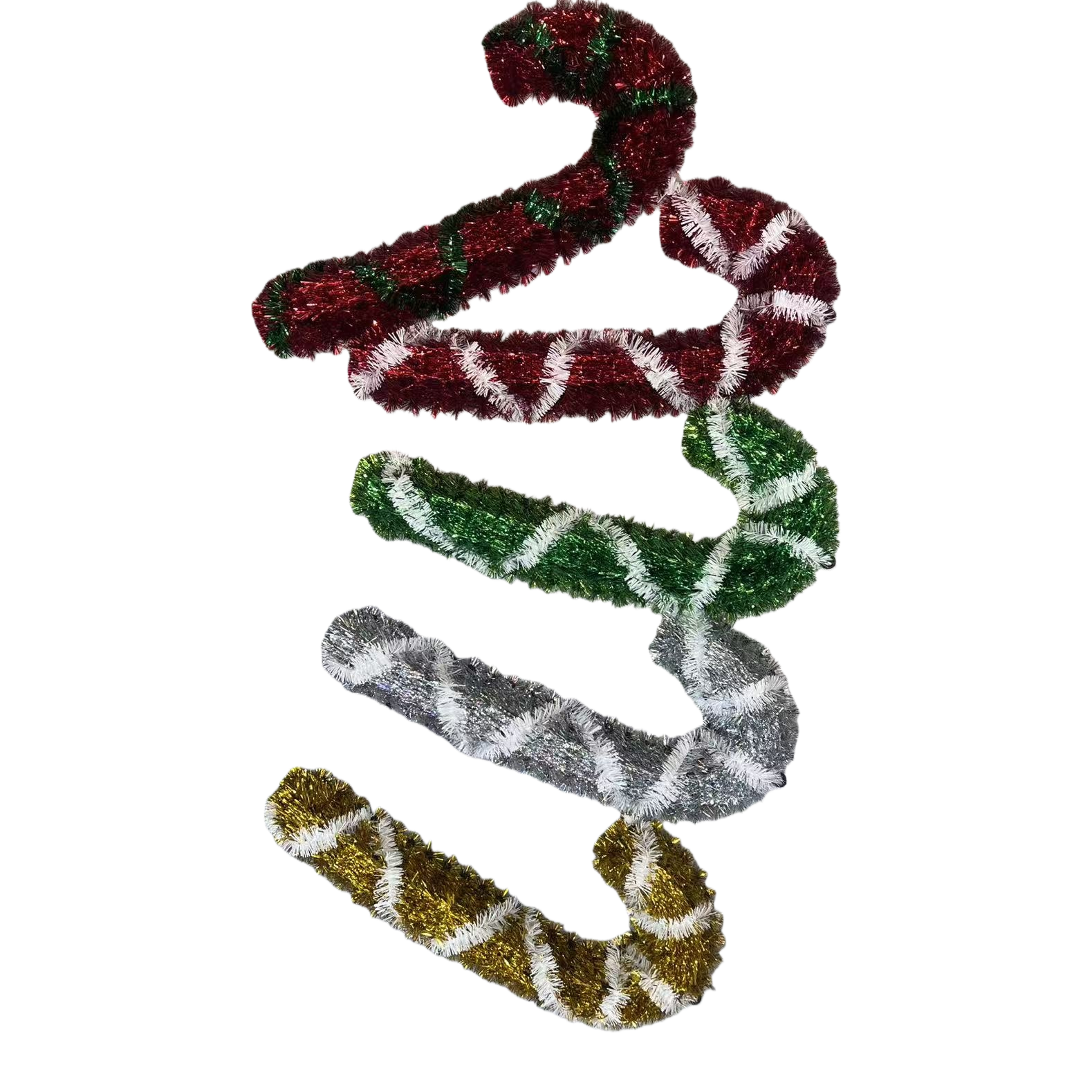 Colorful metal wire candy canes, festival decorations Item Picture