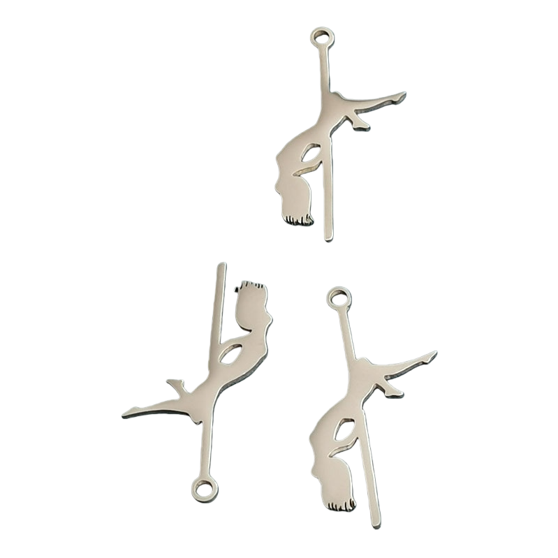 Metal dance pendant, a fashionable and personalized accessory for both men and women, made of titanium steel for ballet girls Item Picture
