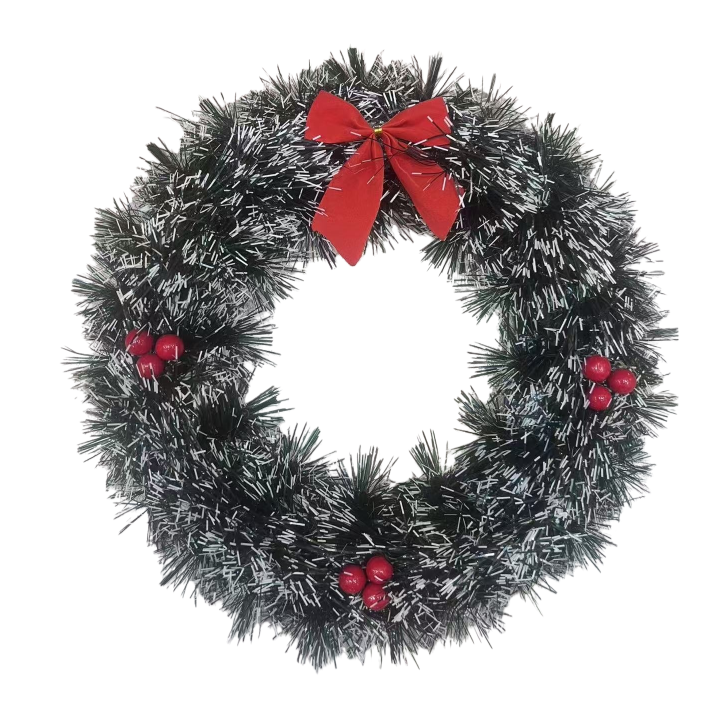 Christmas wreaths with simulated cedar branches and pinecone pendants on the door decorate the festive atmosphere Item Picture