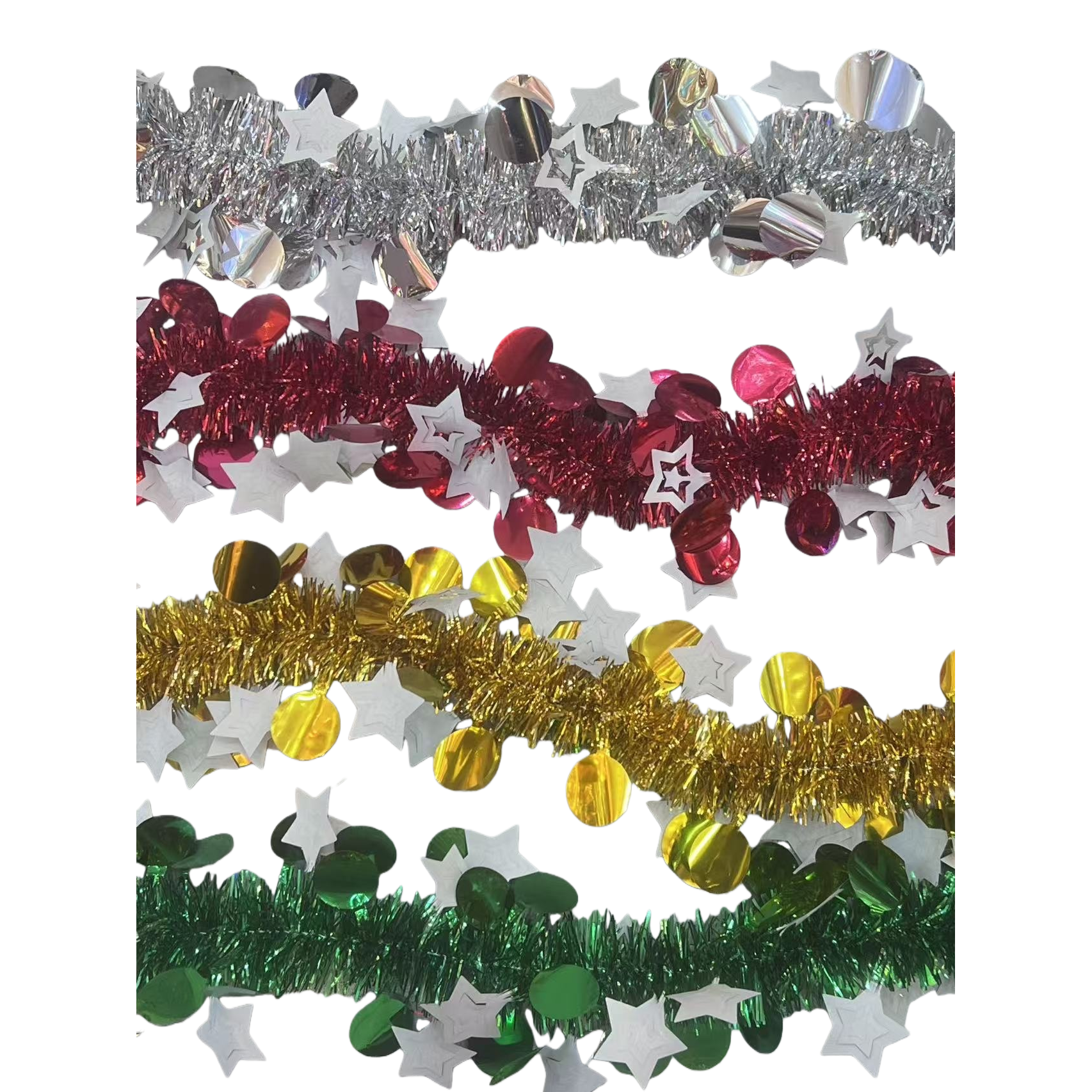 زينة الأعياد ملونة بالنجوم والزهور Item Picture