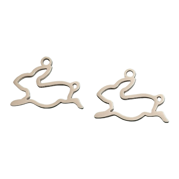Metal rabbit-shaped pendant is a fashionable, versatile and personalized accessory with exquisite gift box packaging Item Picture