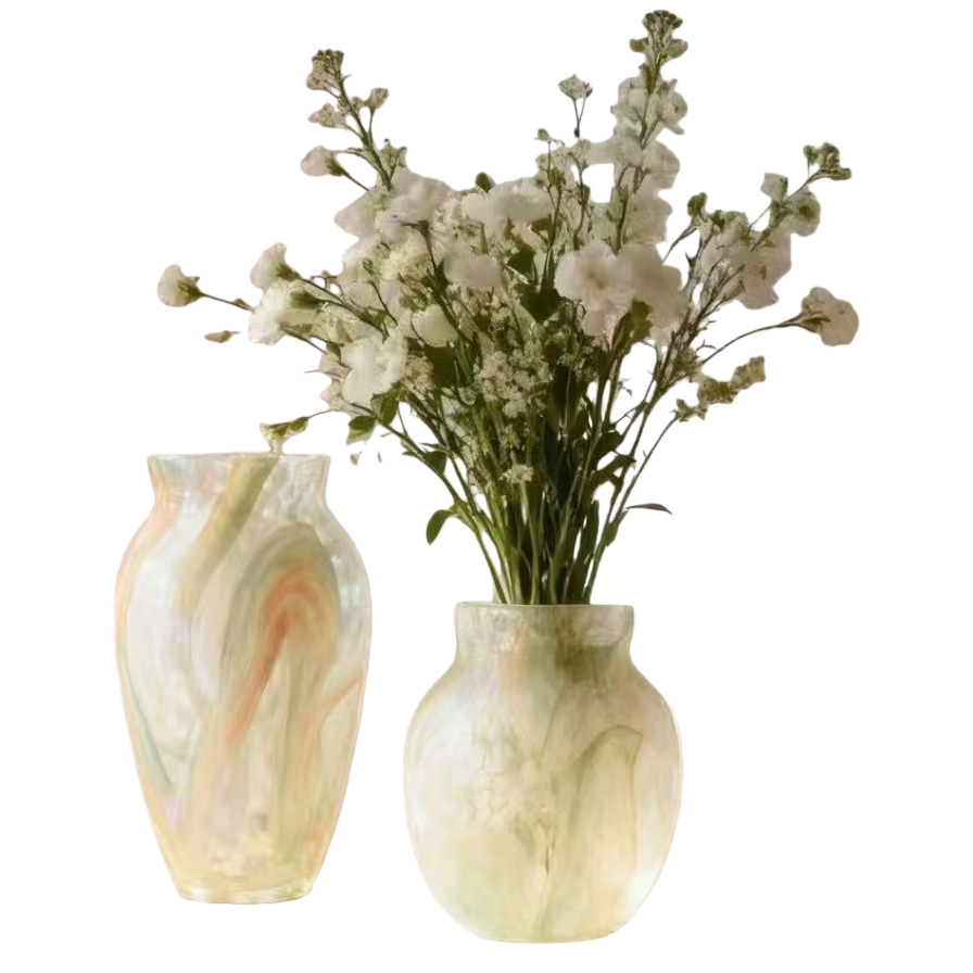 The simple glass vase is a transparent and highly transparent decorative item for flower arrangement on the desktop in the living room and bedroom Item Picture
