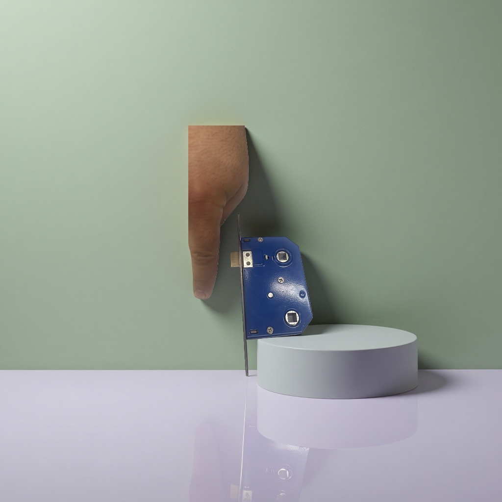 Blue lock body metal anti-theft door lock accessories, universal type, silent and durable Specification image