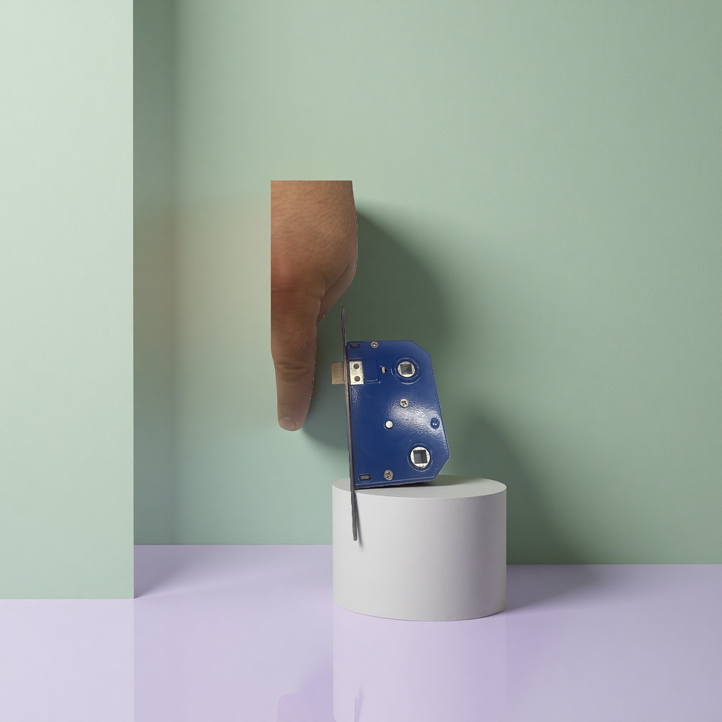 Blue lock body metal anti-theft door lock accessories, universal type, silent and durable Application Scenario