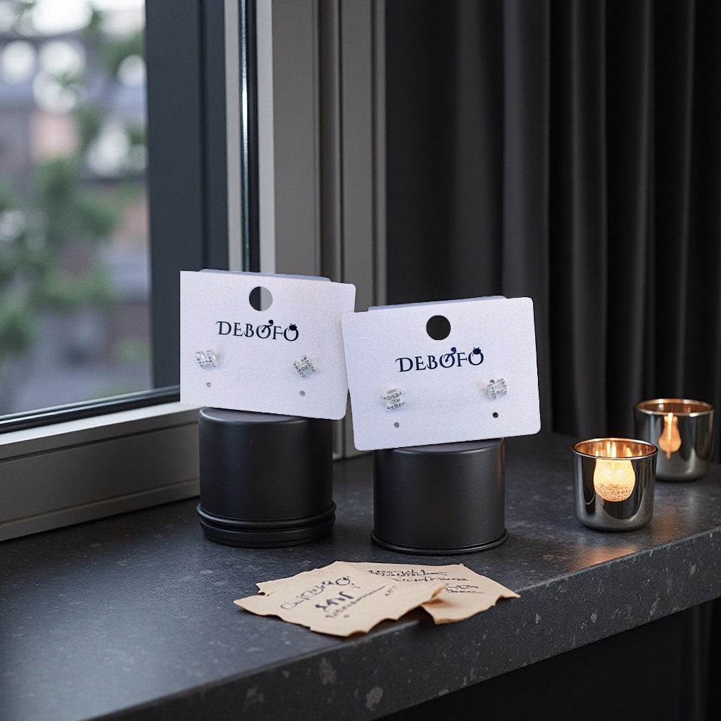 Plata aguja pendientes par vestido simple moda orejeras para damas todos los días versátil Application Scenario