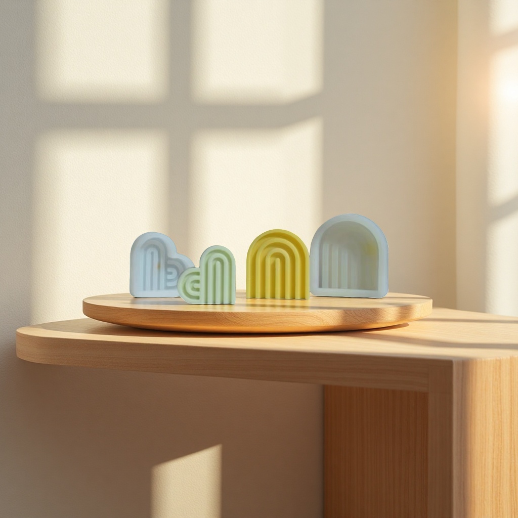 Heart-shaped candles, rainbow-shaped candles, indoor atmosphere decoration items and ornaments Application Scenario