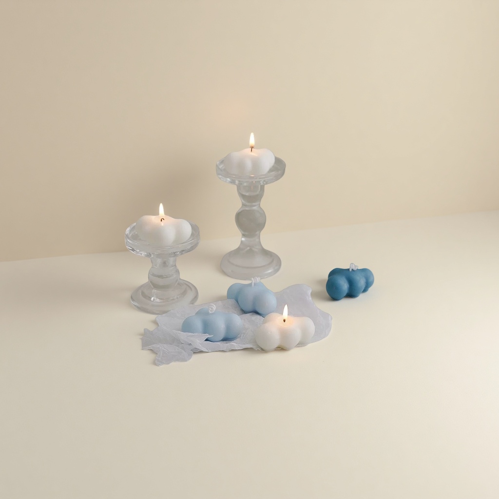 Cloud-shaped candles, scented candles, smokeless candles, home atmosphere candles