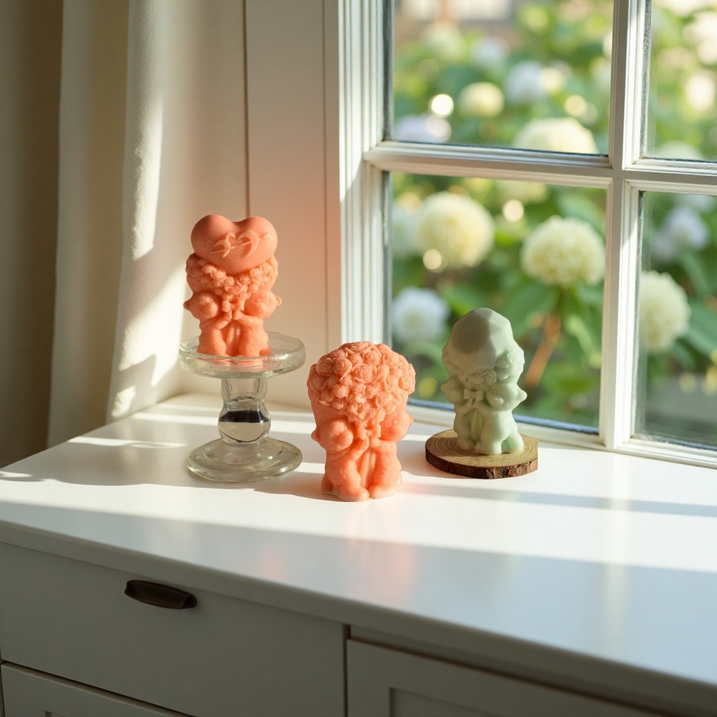 Sculptural candle ornaments, creative home decoration, scented candle art displays Application Scenario
