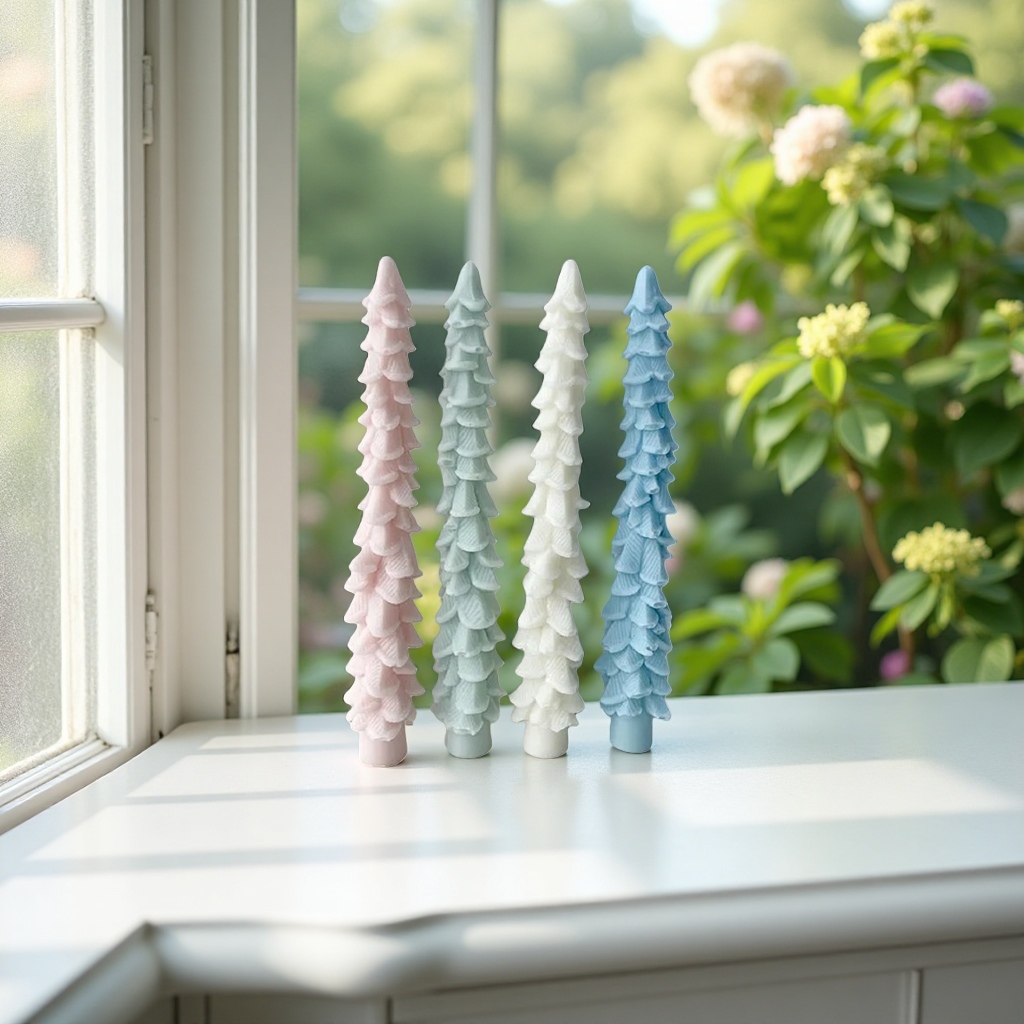 Christmas tree-shaped candles, festive decorative scented candles, 180g Specification image