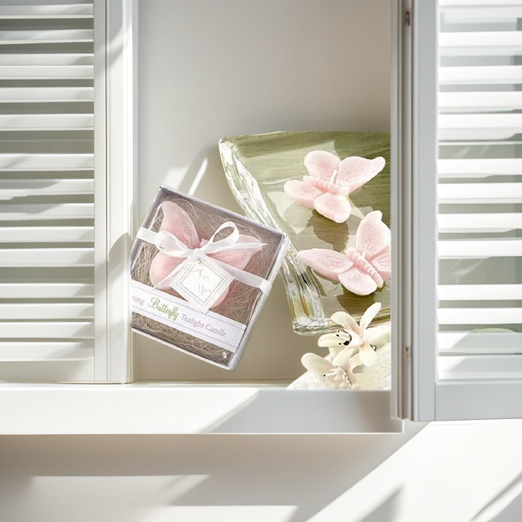 Pink butterfly-shaped scented candles are exquisite decorative items for home decoration, creating a romantic atmosphere Application Scenario