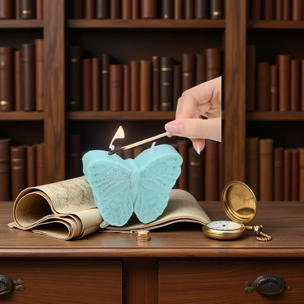 Butterfly-shaped scented candles, exquisite decorative items, smokeless and eco-friendly soy wax