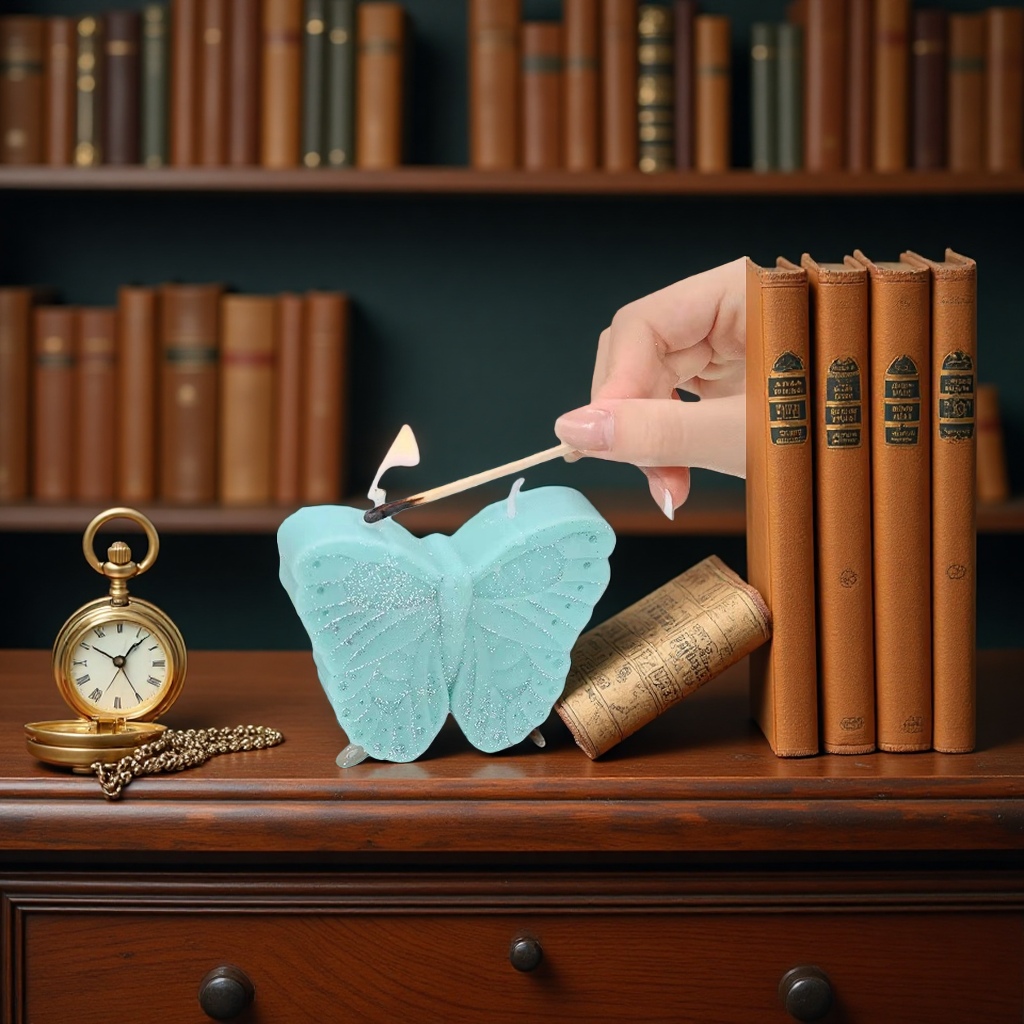 Butterfly-shaped scented candles, exquisite decorative items, smokeless and eco-friendly soy wax Specification image