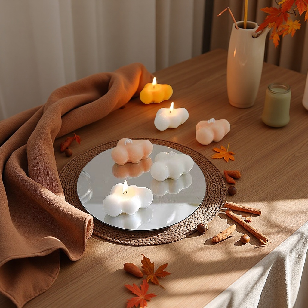Cloud-shaped soybean candle 300g, suitable for indoor aromatherapy to create an atmosphere in the living room and bedroom