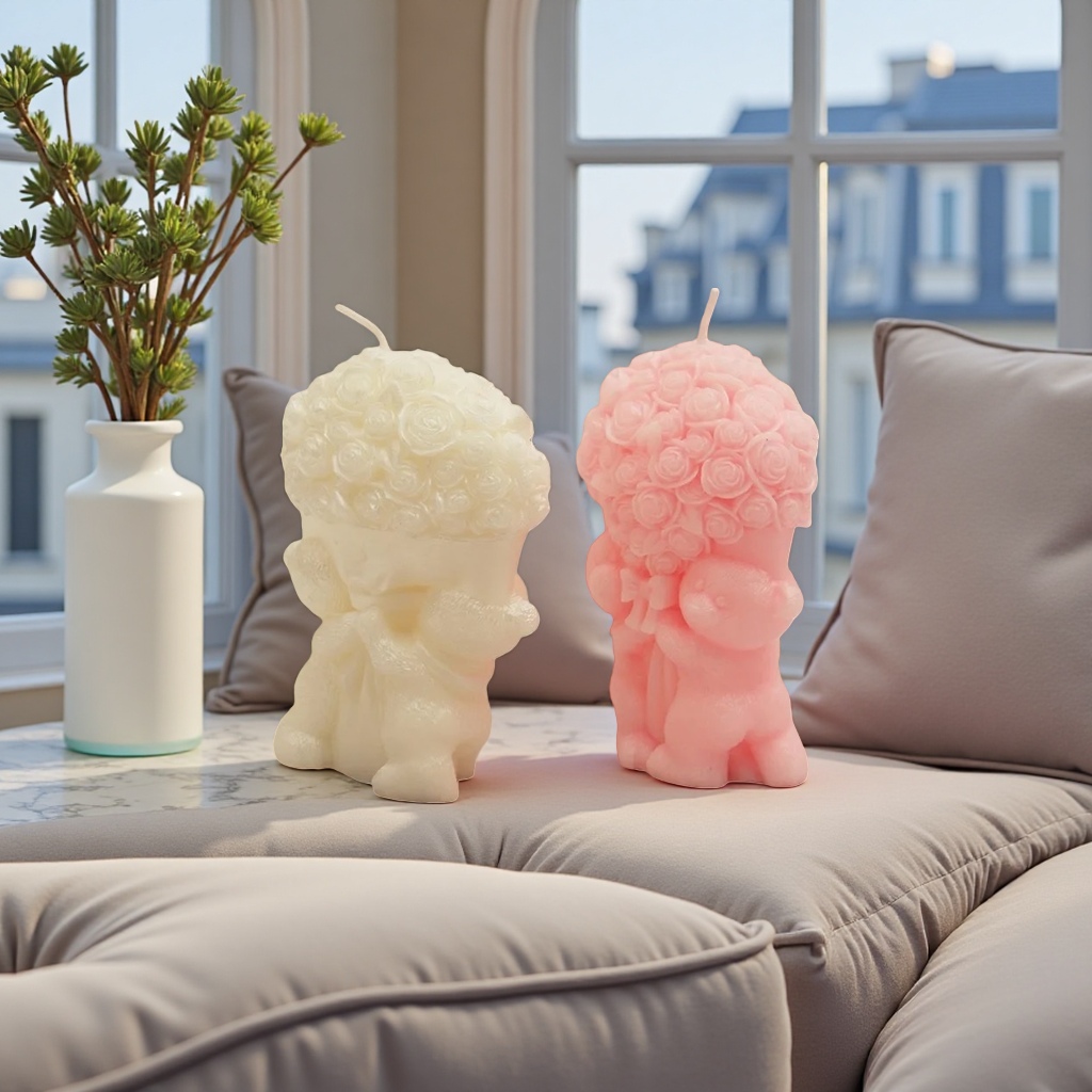 Bear-shaped scented candles are cute and fun home decoration candles Specification image