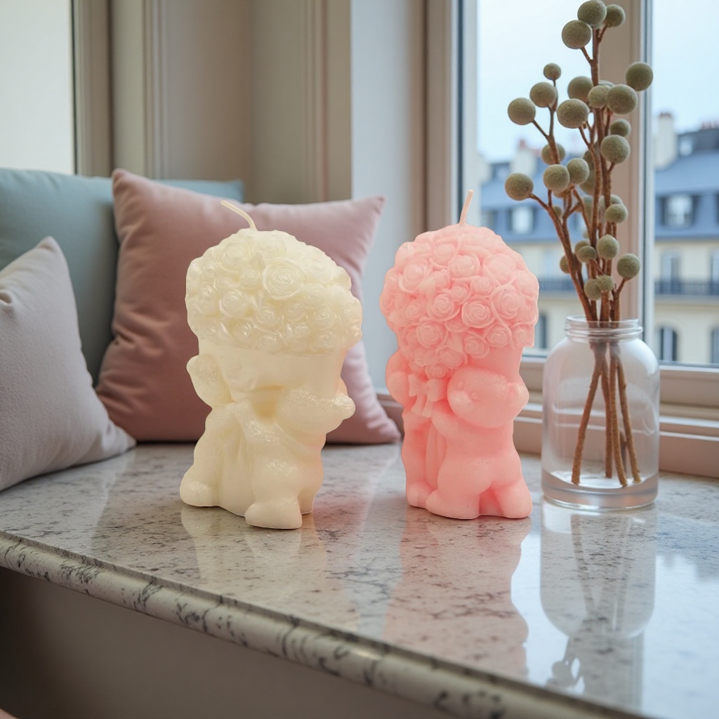 Bear-shaped scented candles are cute and fun home decoration candles details Picture