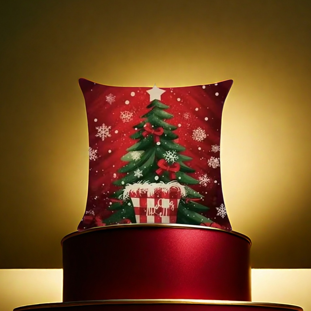Christmas-themed plush throw pillows, soft and cute for festive home decoration Application Scenario
