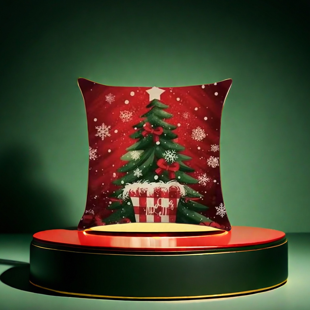 Christmas-themed plush throw pillows, soft and cute for festive home decoration
