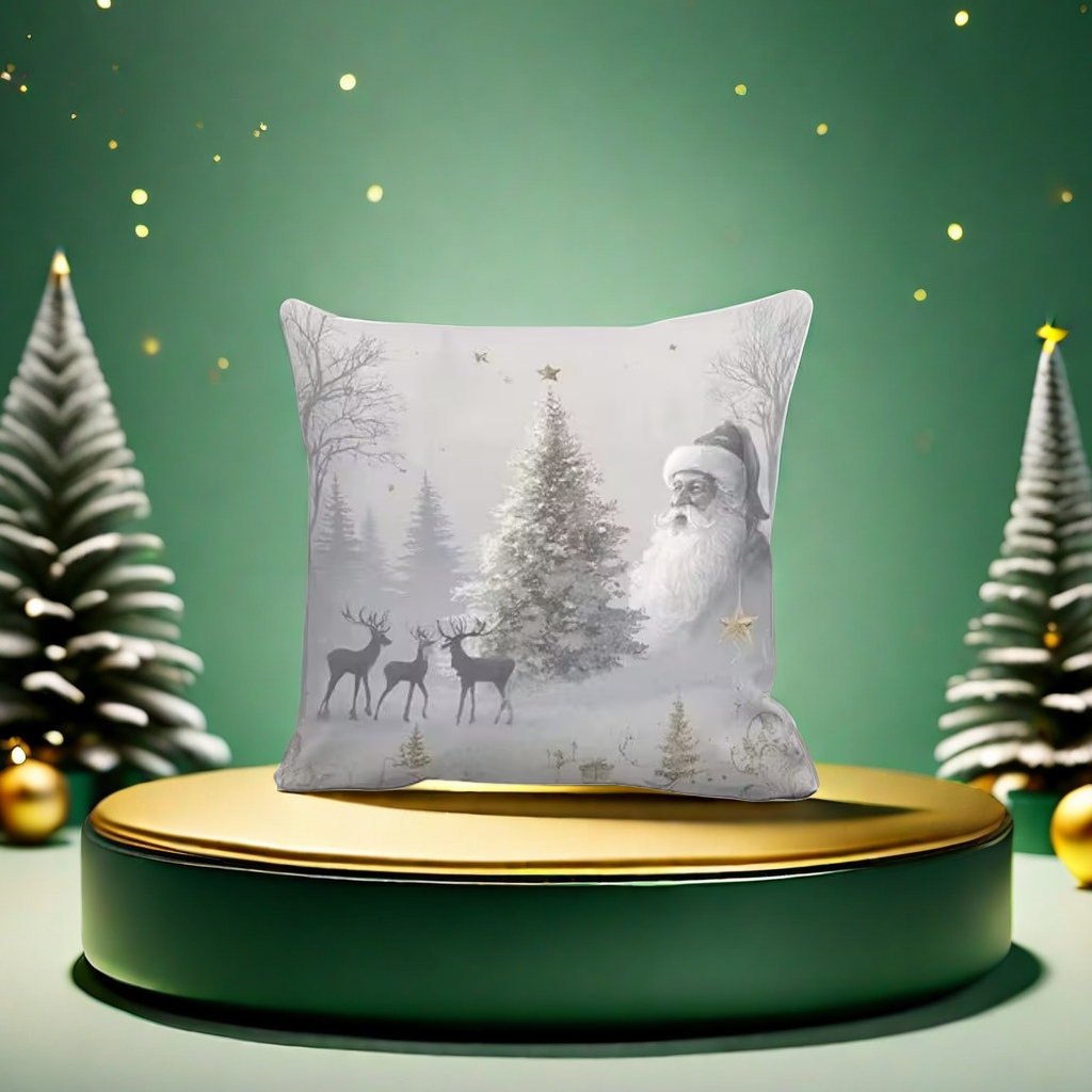 Christmas-themed plush throw pillows are soft and cute home items for festive decoration in the living room and bedroom
