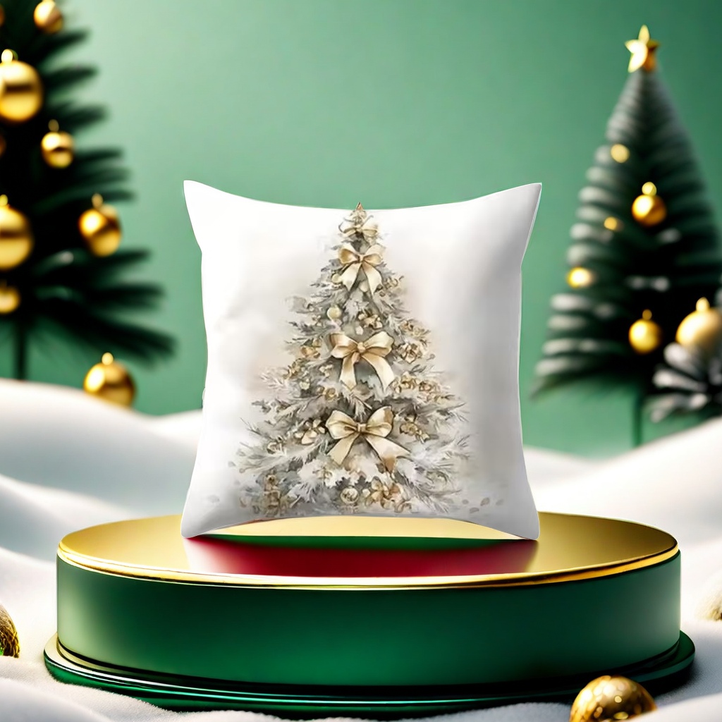 Christmas tree patterned plush throw pillows are soft and cute home furnishings for living room and bedroom decoration Specification image