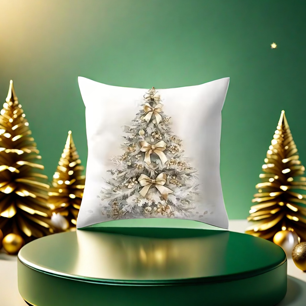 Christmas tree patterned plush throw pillows are soft and cute home furnishings for living room and bedroom decoration Application Scenario