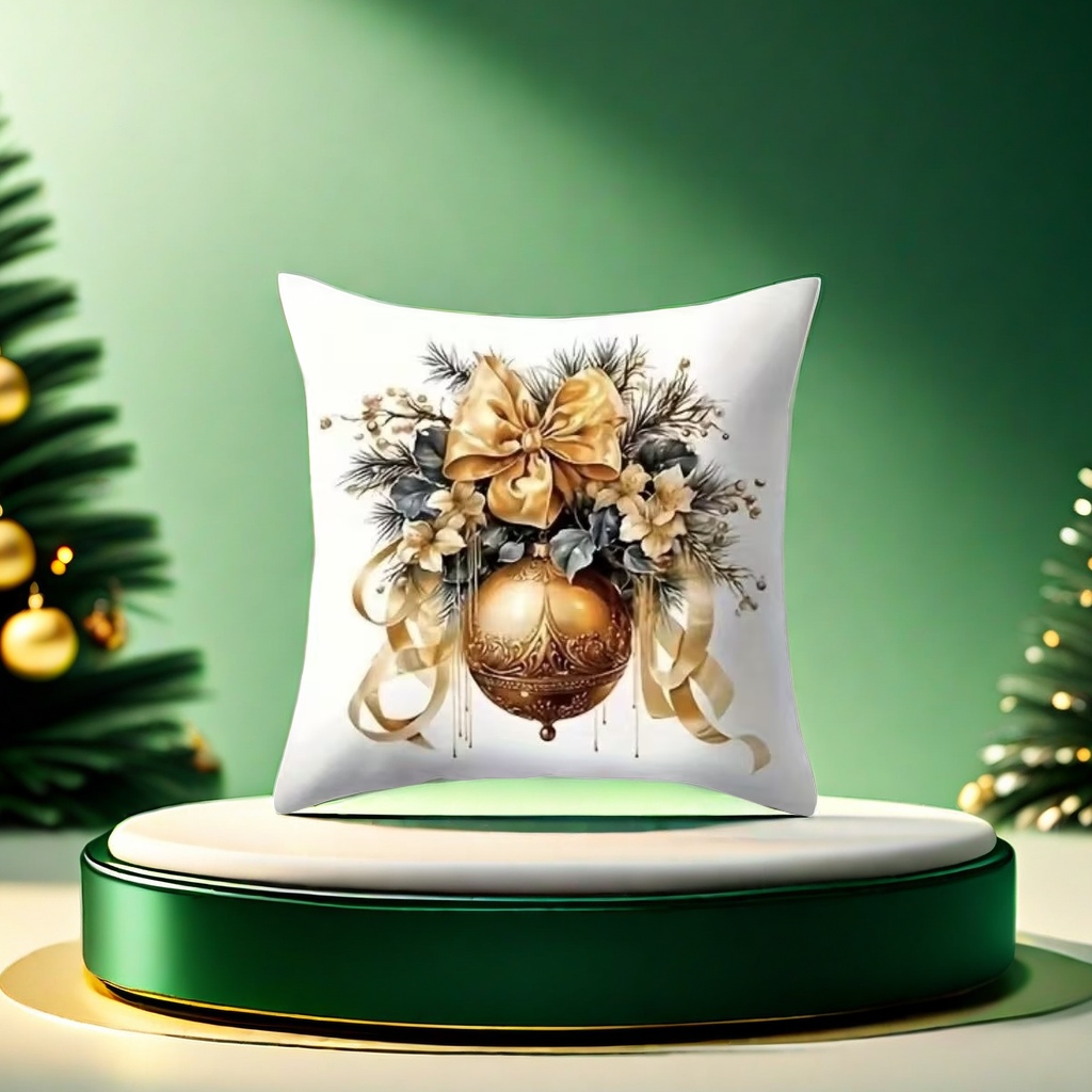 Christmas decorative throw pillows, festive atmosphere home soft furnishings, plush cushions