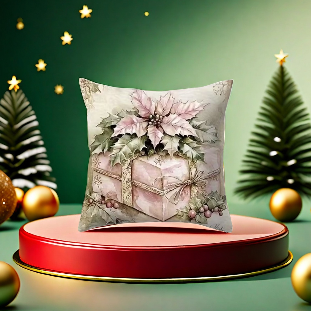 Christmas-themed plush throw pillows are cute gifts for festive home decoration and soft furnishings Application Scenario