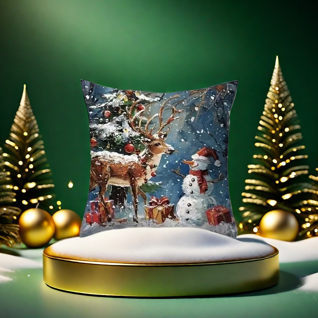 Christmas-themed thickened velvet throw pillows are the top choice for home decoration and gift-giving during the holiday season details Picture