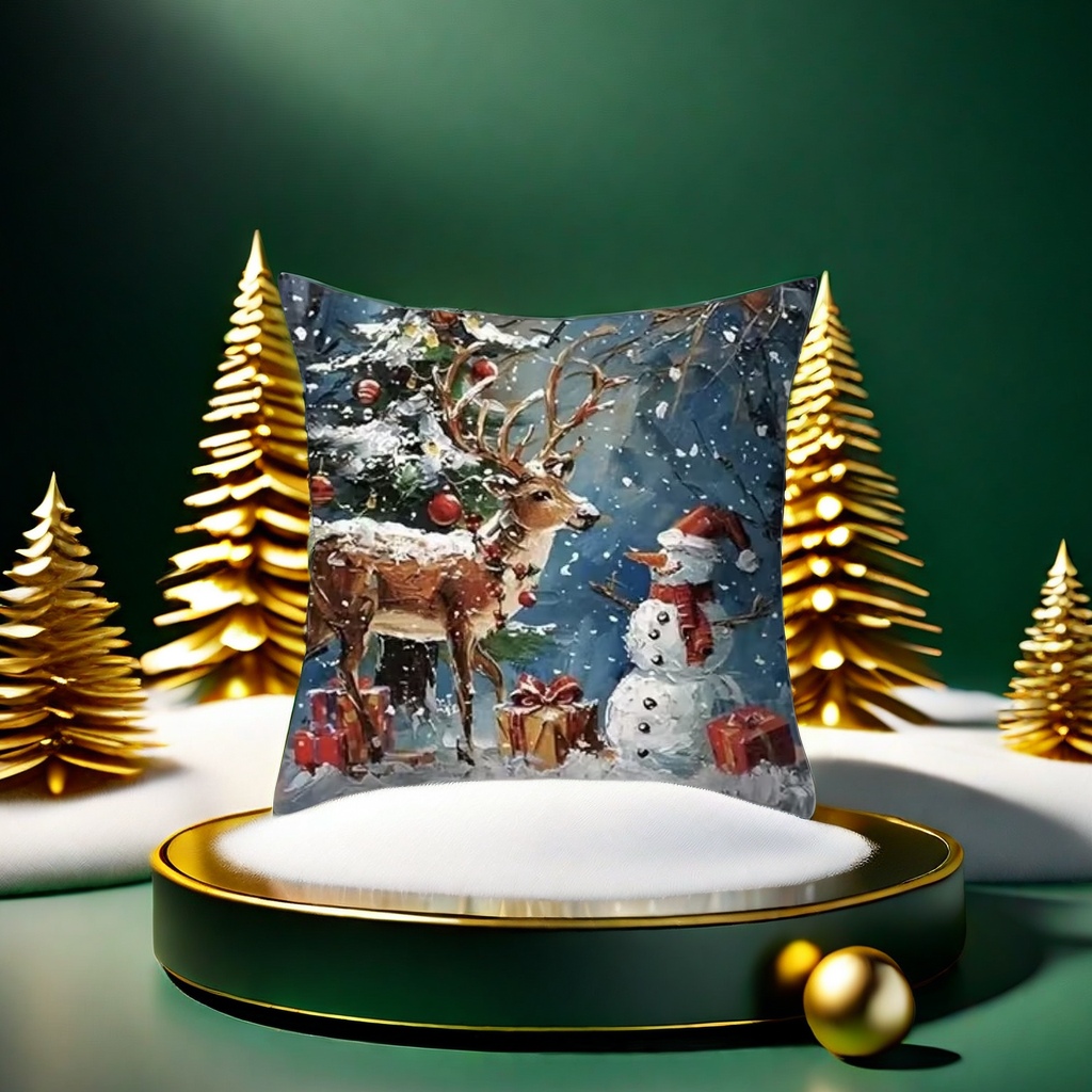 Christmas-themed thickened velvet throw pillows are the top choice for home decoration and gift-giving during the holiday season Application Scenario