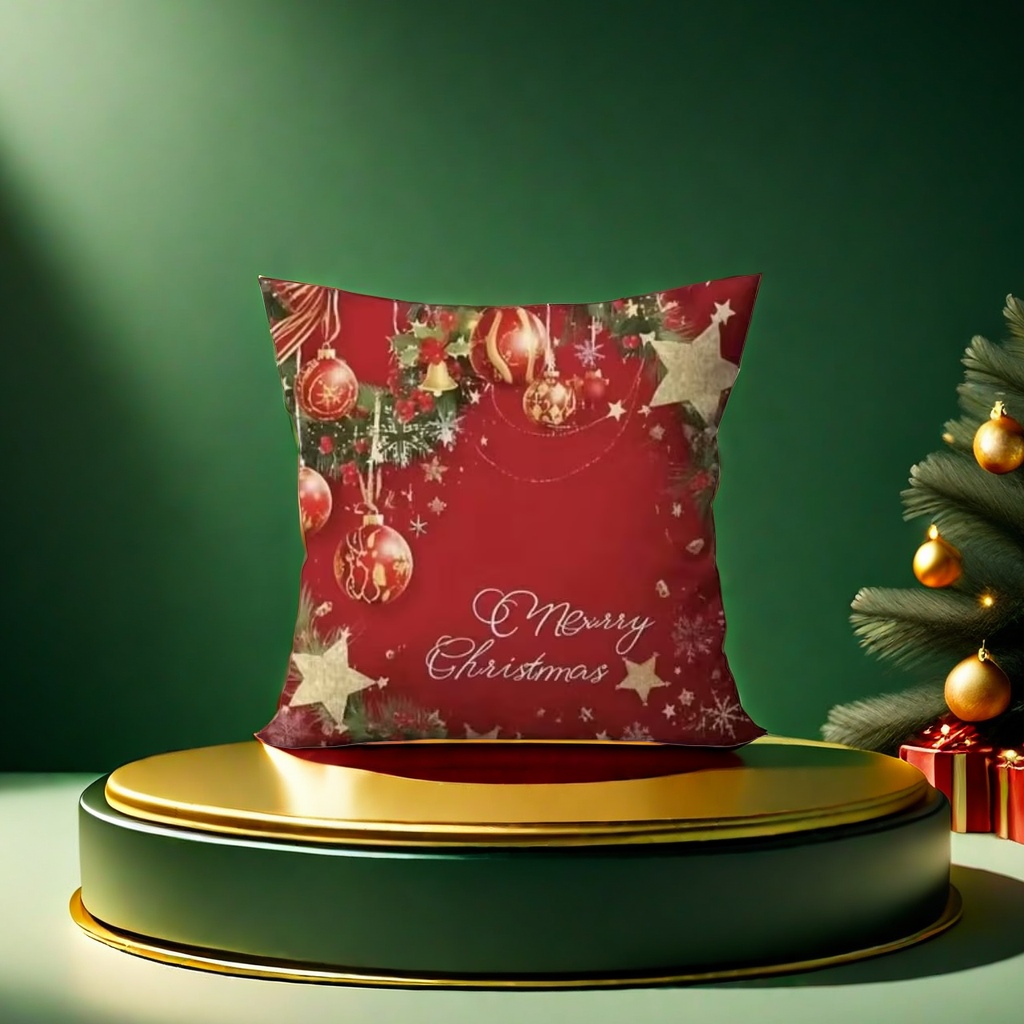 The Christmas red and green velvet throw pillow is a must-have for home decoration to create a festive atmosphere