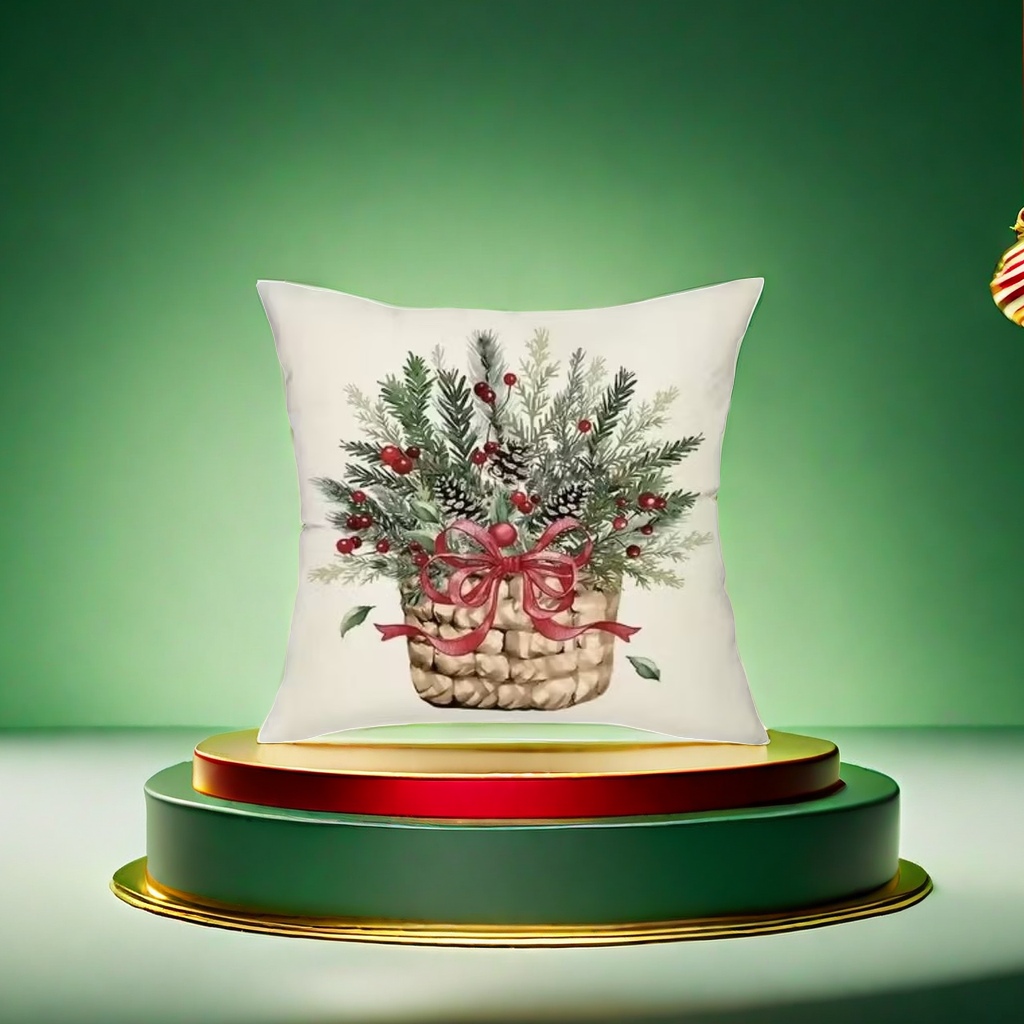 The Christmas-themed plush cushions for home decoration create a soft and comfortable festive atmosphere Application Scenario