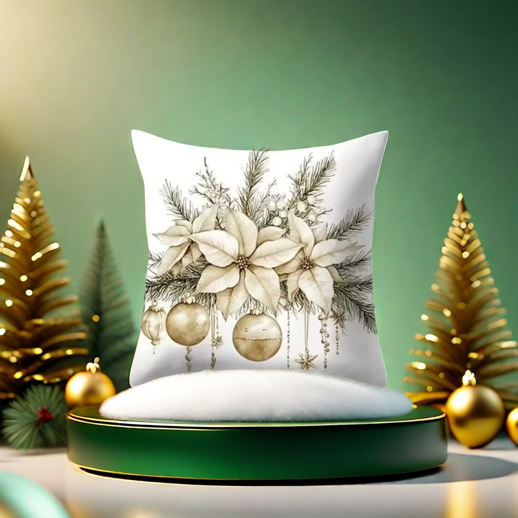 Christmas-themed plush throw pillows, holiday home decoration soft cushions Application Scenario