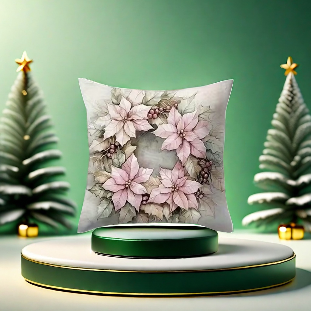 Floral patterned embroidered cushions are soft and cute fabric pillows for living room and bedroom decoration Specification image