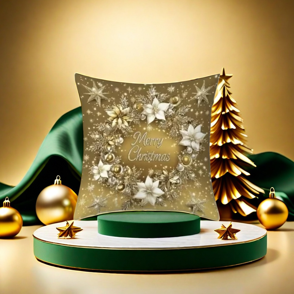 Festive decorative throw pillows made of velvet, 45x45cm, are festive soft furnishings for the living room and bedroom Application Scenario