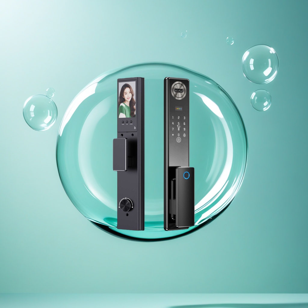 Smart door lock, stainless steel electronic anti-theft lock, household entrance door lock details Picture