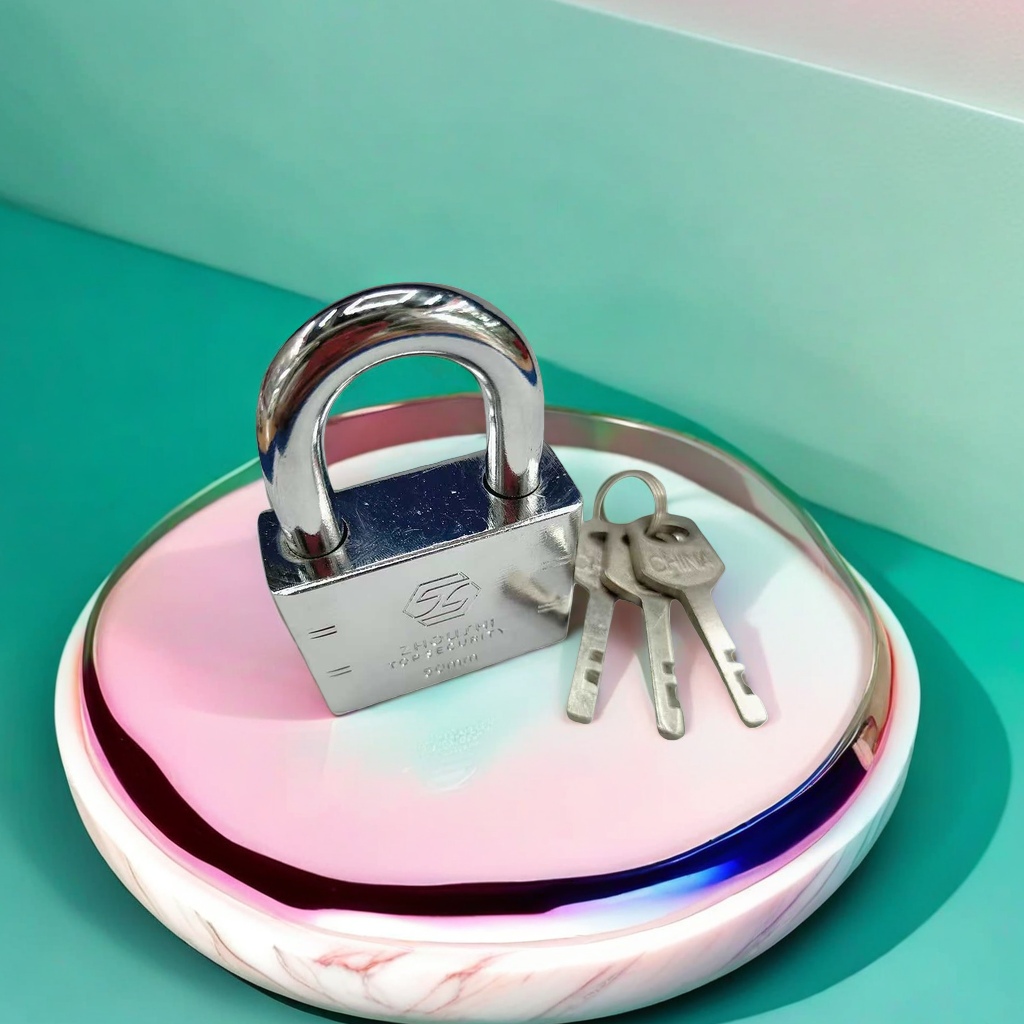 Thickened metal padlock with key, special padlock for home security doors, cabinets and drawers details Picture
