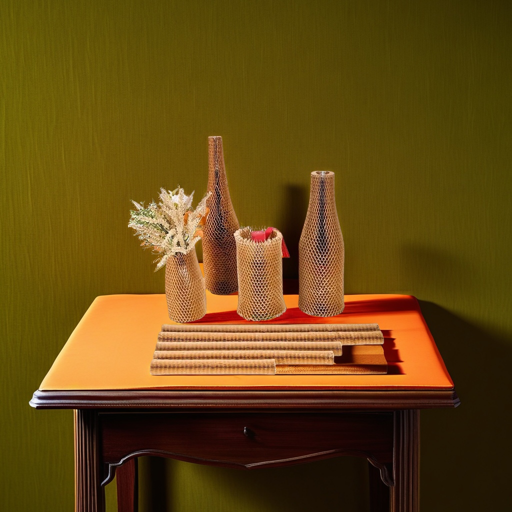 Honeycomb paper vase decoration, a simple Nordic-style living room tabletop Application Scenario